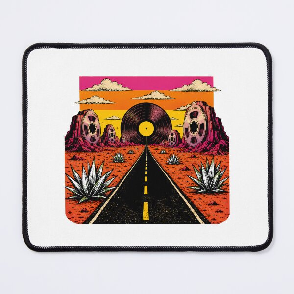 Item preview, Psychedelic Vinyl Desert Highway Sunset Road Trip designed and sold by chattsuede.