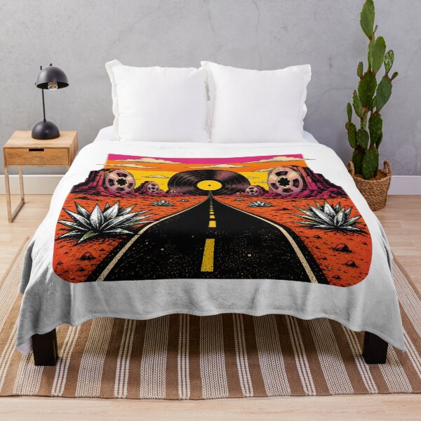 Item preview, Psychedelic Vinyl Desert Highway Sunset Road Trip designed and sold by chattsuede.