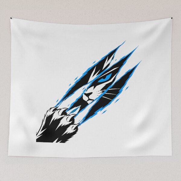 Item preview, Electric Blue Cat Rip Aggressive designed and sold by chattsuede.