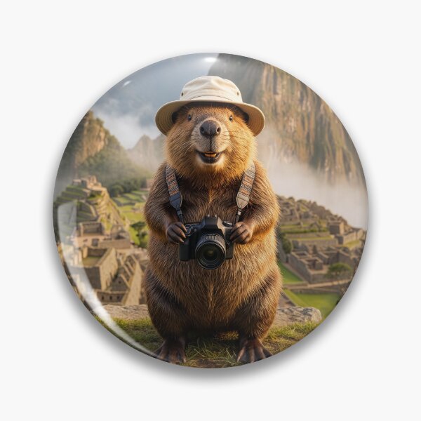 Item preview, Happy Beaver Visits Macchu Pichu designed and sold by Tridentulus.