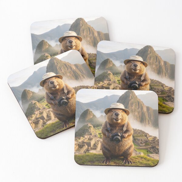 Item preview, Happy Beaver Visits Macchu Pichu designed and sold by Tridentulus.