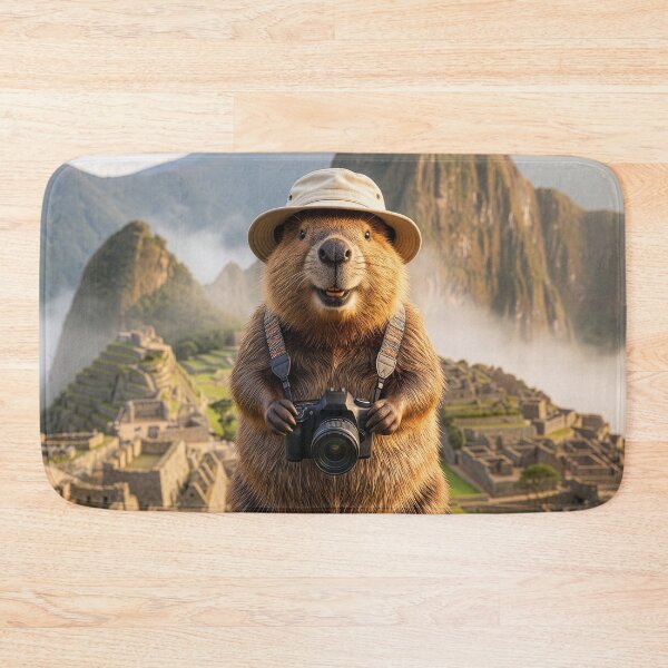 Item preview, Happy Beaver Visits Macchu Pichu designed and sold by Tridentulus.