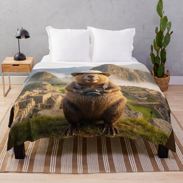 Item preview, Happy Beaver Visits Macchu Pichu designed and sold by Tridentulus.