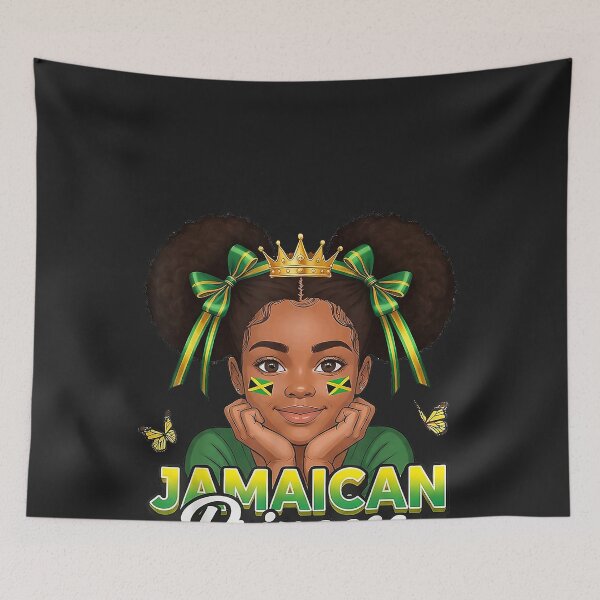 Item preview, Cute Jamaican Princess Girl Crown Bow Jamaica Pride Girls designed and sold by CriseldaBruning.