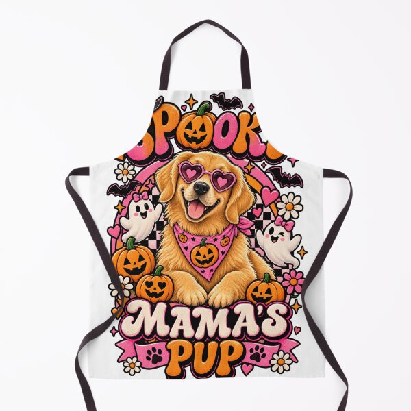 Item preview, Spooky Mama's Pup Golden Retriever Halloween Cute Mama's Pup Pink Halloween Shirt designed and sold by KnrNazimTHRE4DS.