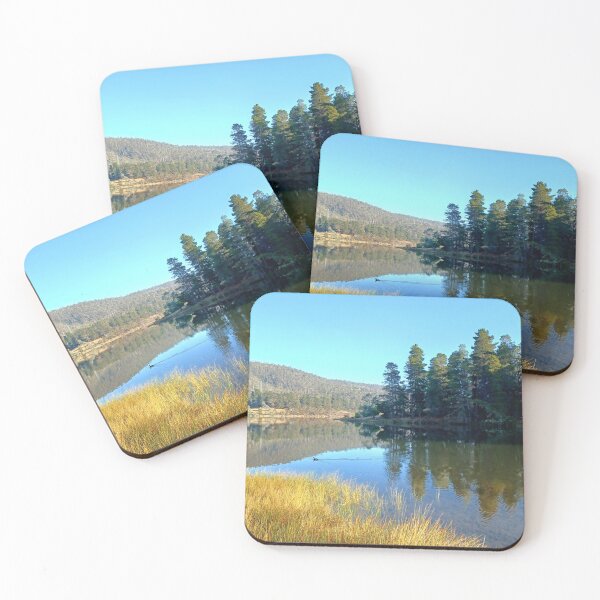 Item preview, Reflections in the water at Risdon Brook Dam, Tasmania designed and sold by Kirsten Covington.