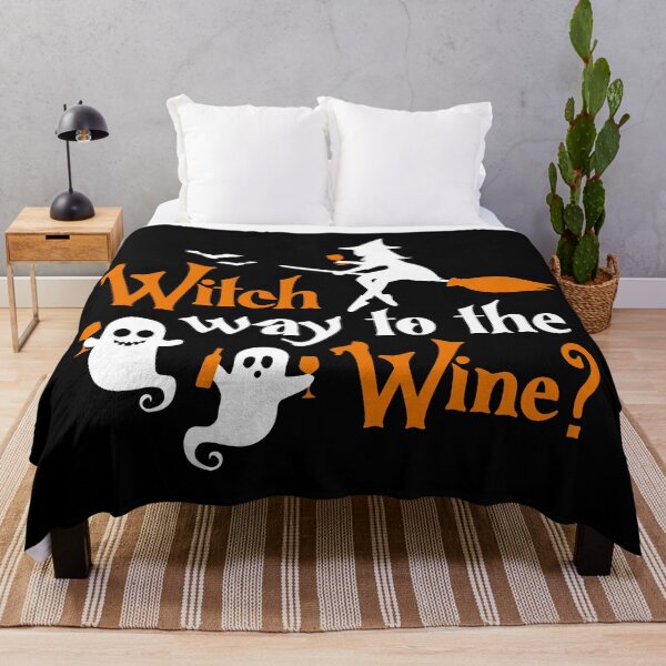 Item preview, Witch Way To The Wine Funny Halloween designed and sold by Eh Plus Designs.