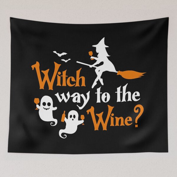 Item preview, Witch Way To The Wine Funny Halloween designed and sold by Eh Plus Designs.
