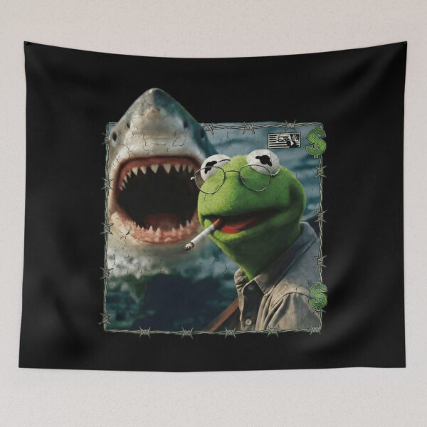 Item preview, Kermit The Frog Smoking Meme designed and sold by BlathFords.