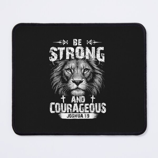 Item preview, Be Strong and Courageous Lion Joshua 1 9 Christian Art designed and sold by FrankIsabel.