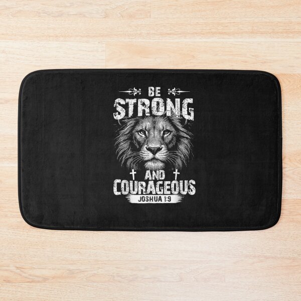 Item preview, Be Strong and Courageous Lion Joshua 1 9 Christian Art designed and sold by FrankIsabel.