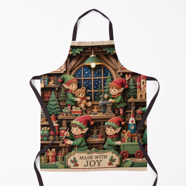 Item preview, Santa’s Toy Workshop Christmas Elves – Vintage Holiday Folk Art designed and sold by GSizzle1.