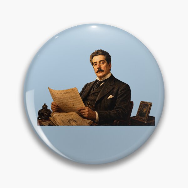 Item preview, Opera Master: Giacomo Puccini Vintage Oil Painting - Italian Romantic Drama designed and sold by DoReMiStudio.