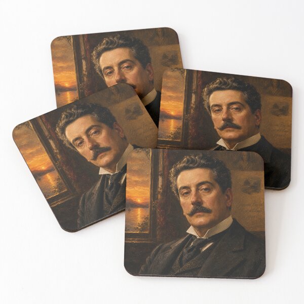 Item preview, Opera Master: Giacomo Puccini Vintage Oil Painting - Italian Romantic Drama designed and sold by DoReMiStudio.