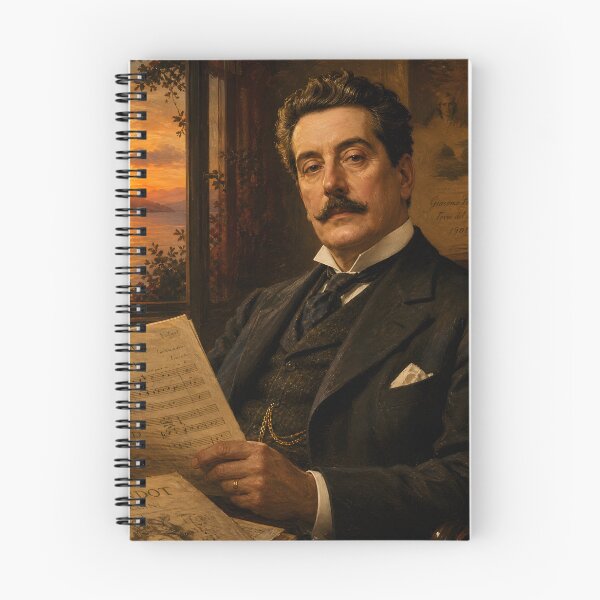 Item preview, Opera Master: Giacomo Puccini Vintage Oil Painting - Italian Romantic Drama designed and sold by DoReMiStudio.