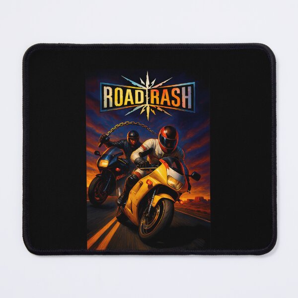 Item preview, Motorcyclists Racing with Chain Weapon at Sunset designed and sold by LoopsArtistry.