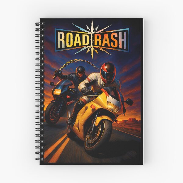 Item preview, Motorcyclists Racing with Chain Weapon at Sunset designed and sold by LoopsArtistry.