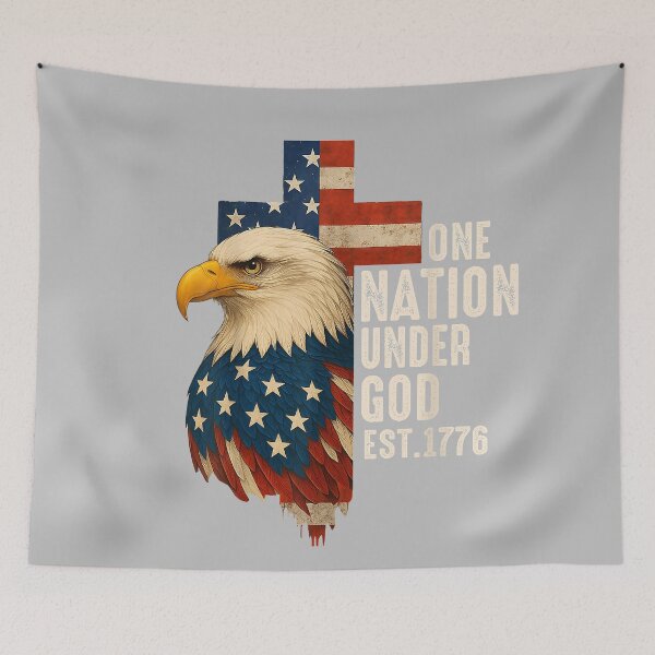 Item preview, One Nation Under God Flag 4th of July Patriotic Christian_2 designed and sold by mjohnson9.