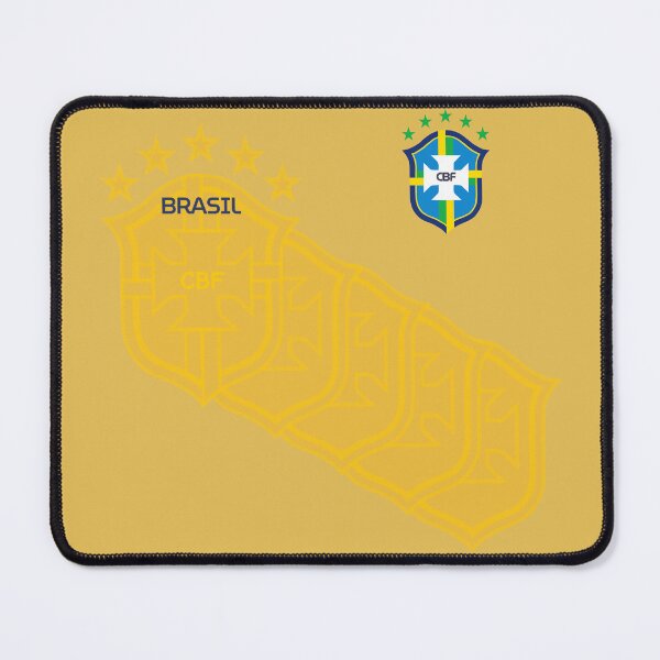 Item preview, Brazil Five Stars Football Badge Design, Golden Championship Tribute designed and sold by Three stacked penguins.
