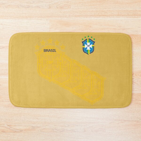 Item preview, Brazil Five Stars Football Badge Design, Golden Championship Tribute designed and sold by Three stacked penguins.