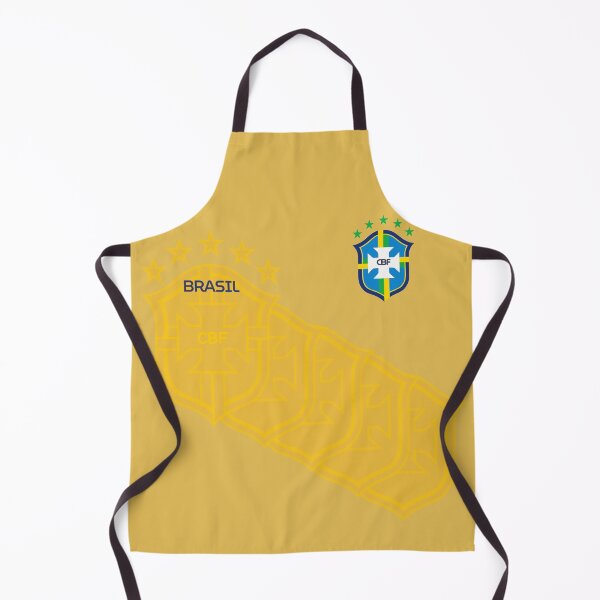 Item preview, Brazil Five Stars Football Badge Design, Golden Championship Tribute designed and sold by Three stacked penguins.