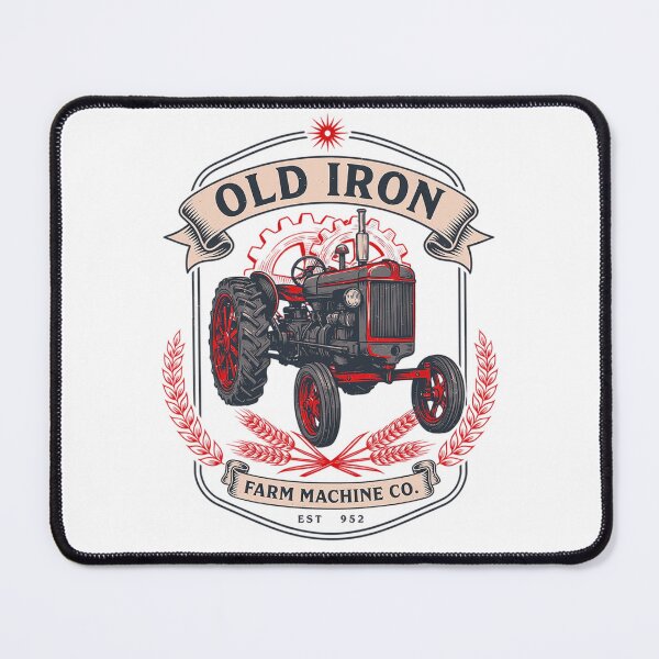 Item preview, Old Iron Farm Machinery vintage tractor emblem designed and sold by Mahilis.