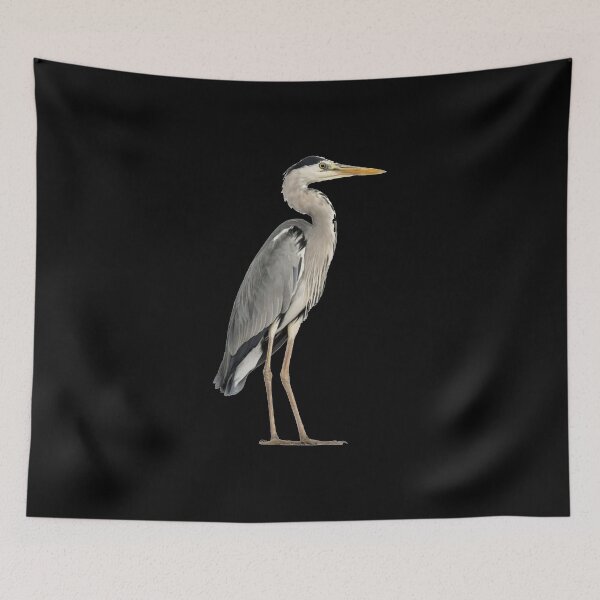 Item preview, Grey Heron Watching Birds designed and sold by goombi-creative.