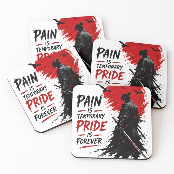 Item preview, Pain Is Temporary Pride Is Forever Samurai Warrior designed and sold by Jaideep Walia.