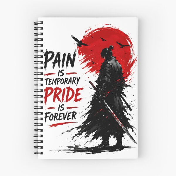 Item preview, Pain Is Temporary Pride Is Forever Samurai Warrior designed and sold by Jaideep Walia.