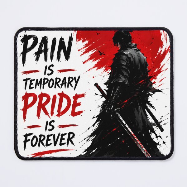 Item preview, Pain Is Temporary Pride Is Forever Samurai Warrior designed and sold by Jaideep Walia.
