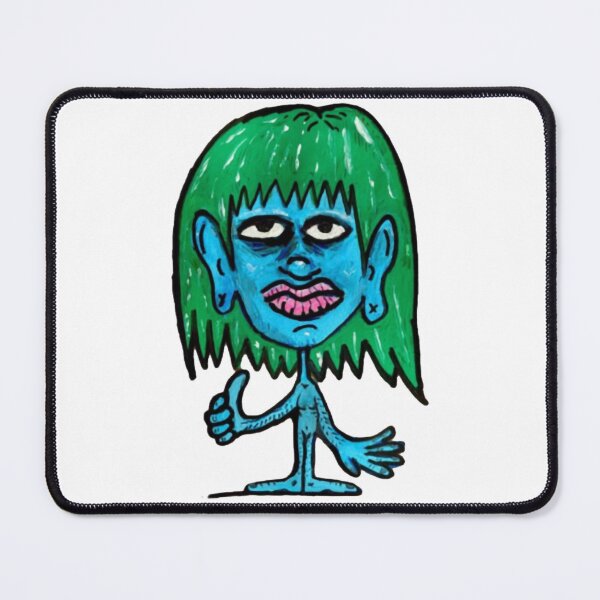 Item preview, Blue Thumbs Up Funny Edgy Blue Alien Character Art designed and sold by andymcdart.