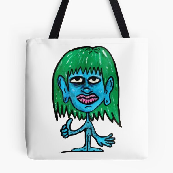 Item preview, Blue Thumbs Up Funny Edgy Blue Alien Character Art designed and sold by andymcdart.