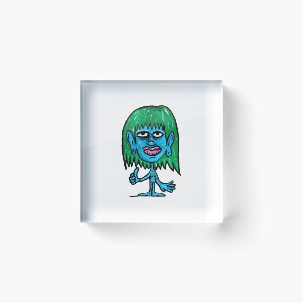 Item preview, Blue Thumbs Up Funny Edgy Blue Alien Character Art designed and sold by andymcdart.