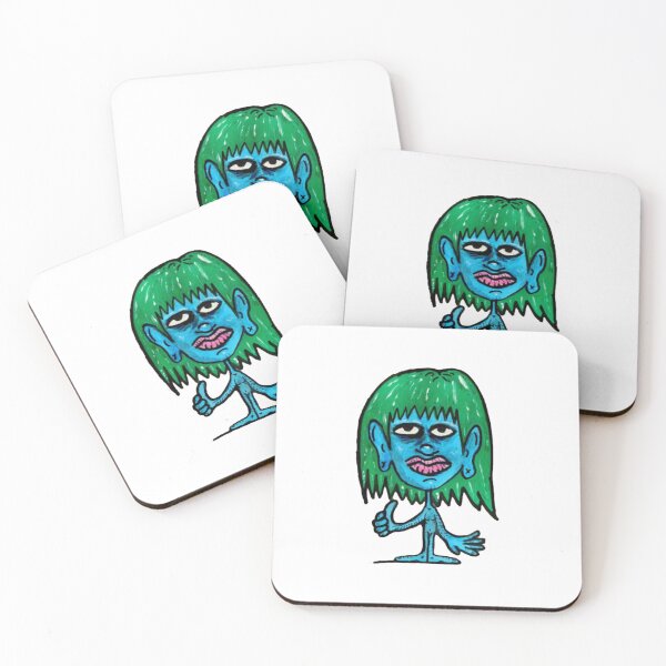 Item preview, Blue Thumbs Up Funny Edgy Blue Alien Character Art designed and sold by andymcdart.