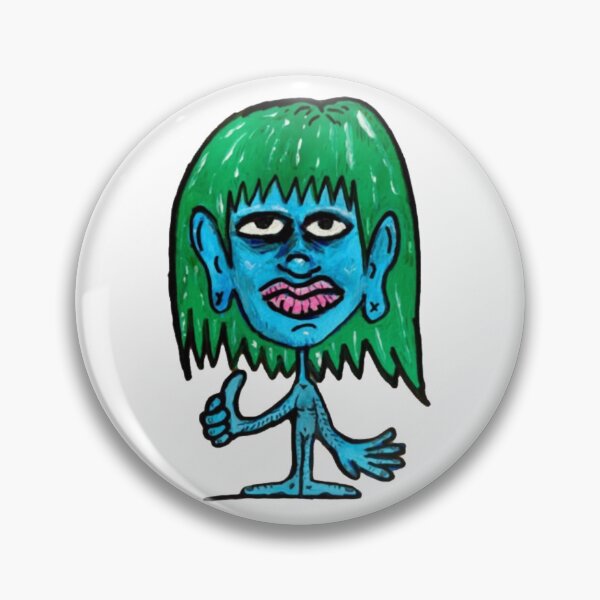 Item preview, Blue Thumbs Up Funny Edgy Blue Alien Character Art designed and sold by andymcdart.