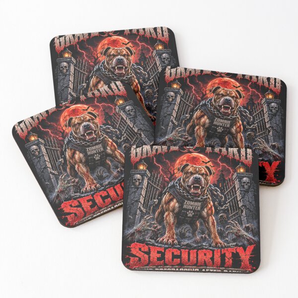 Item preview, Graveyard Security No Trespassing Pitbull Halloween Zombie Hunter Dog Shirt designed and sold by KnrNazimTHRE4DS.
