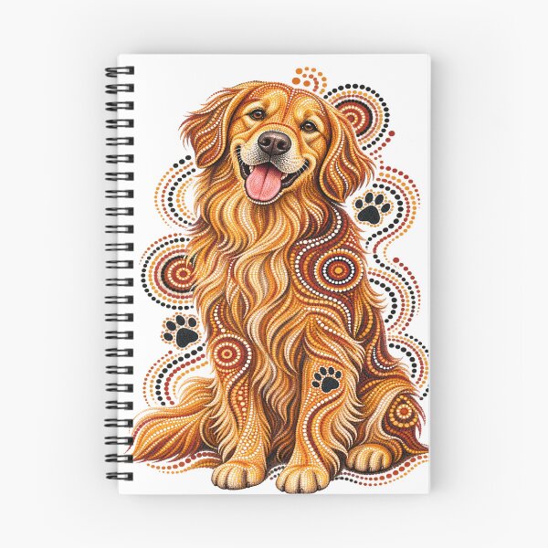 Item preview, golden retriever dot art designed and sold by ngangkangart.