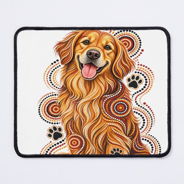 Item preview, golden retriever dot art designed and sold by ngangkangart.