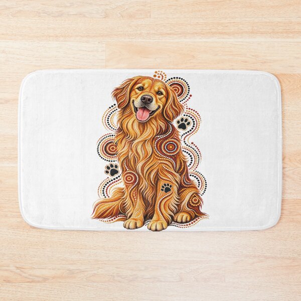 Item preview, golden retriever dot art designed and sold by ngangkangart.
