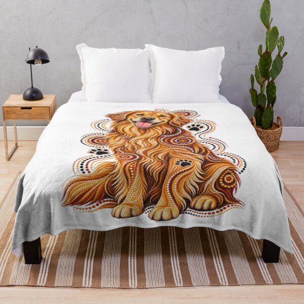 Item preview, golden retriever dot art designed and sold by ngangkangart.