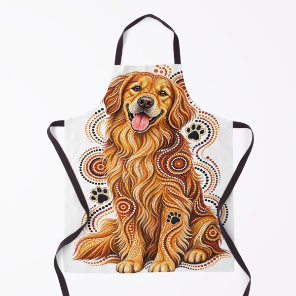 Item preview, golden retriever dot art designed and sold by ngangkangart.