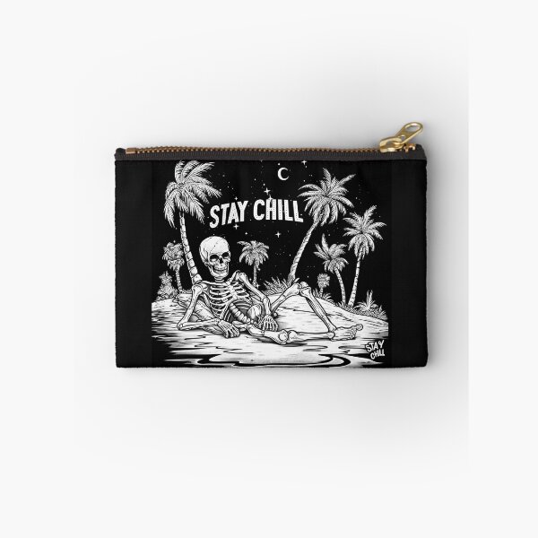 Item preview, Stay Chill Skeleton – Tropical Skull Beach Gothic Summer Art designed and sold by inkoutninja.