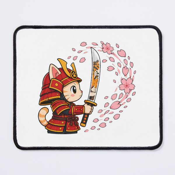Item preview, Chibi Samurai Cat Tiger Katana Reflection designed and sold by chattsuede.