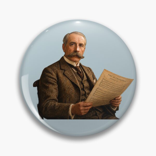 Artikelvorschau, Edwardianischer Meister: Sir Edward Elgar – Vintage-Ölgemälde – Pomp und Prunk entworfen und verkauft von DoReMiStudio.