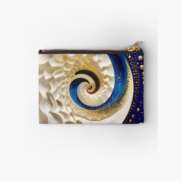 Item preview, Spiral Galaxy Shell Design in Blue and Gold designed and sold by Vicky Brago-Mitchell®.