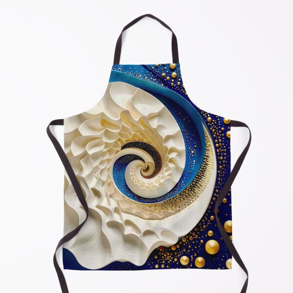 Item preview, Spiral Galaxy Shell Design in Blue and Gold designed and sold by Vicky Brago-Mitchell®.