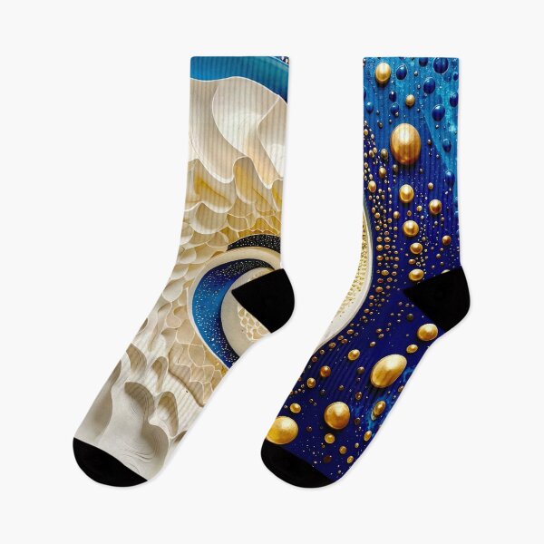 Item preview, Spiral Galaxy Shell Design in Blue and Gold designed and sold by Vicky Brago-Mitchell®.