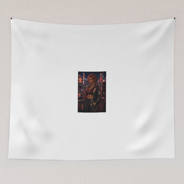 Item preview, Black Woman in Hip Hop Style City Night designed and sold by CathryneDelamort.