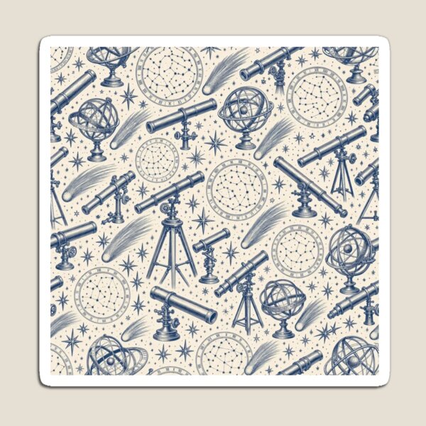 Item preview, Astronomer's Toile Seamless Pattern | Vintage Celestial Toile Repeat designed and sold by StickyGuys.