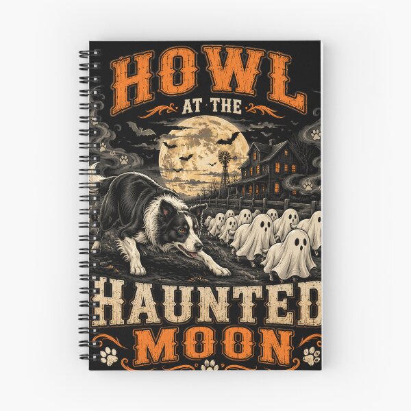 Item preview, Howl At The Haunted Moon Border Collie Halloween Ghost Herding Dog Shirt designed and sold by KnrNazimTHRE4DS.